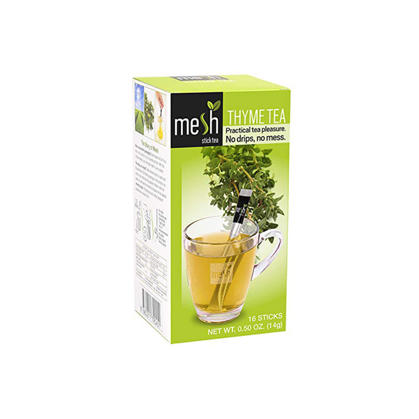 Mesh Thyme Stick Tea | 96 Sticks (6 Pack of 16) | Premium Instant Tea