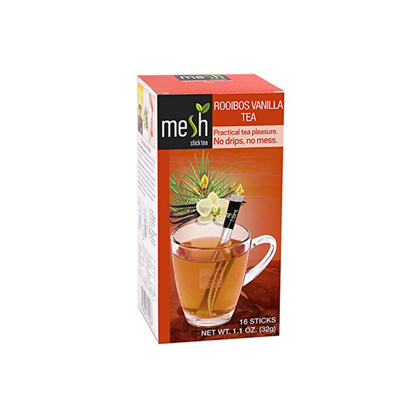 Mesh Vanilla Rooibos Stick Tea | 192 Sticks (12 Pack of 16) | Premium Instant Tea