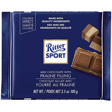 Ritter Sport Milk Chocolate with Nougat (Nugat) Praline Candy Bar - 3.52oz