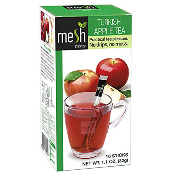 Mesh Turkish Apple Stick Tea | 48 Sticks (3 Pack of 16) | Premium Instant Tea