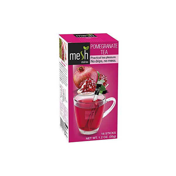 Mesh Pomegranate Stick Tea | 96 Sticks (6 Pack of 16) | Premium Instant Tea