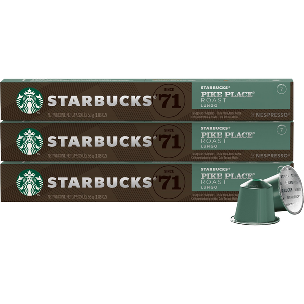 Starbucks by Nespresso Pike Place Coffee Capsules, 30-Count