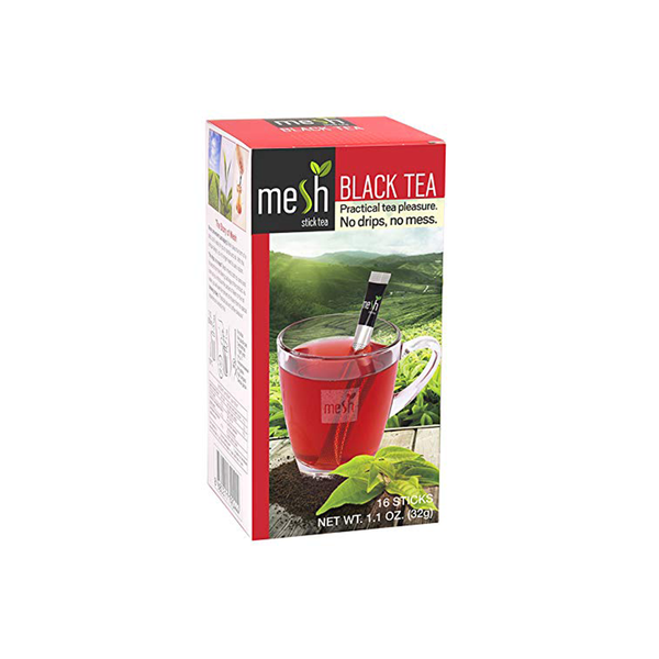 Mesh Black Stick Tea | 96 Sticks (6 Pack of 16) | Premium Instant Tea