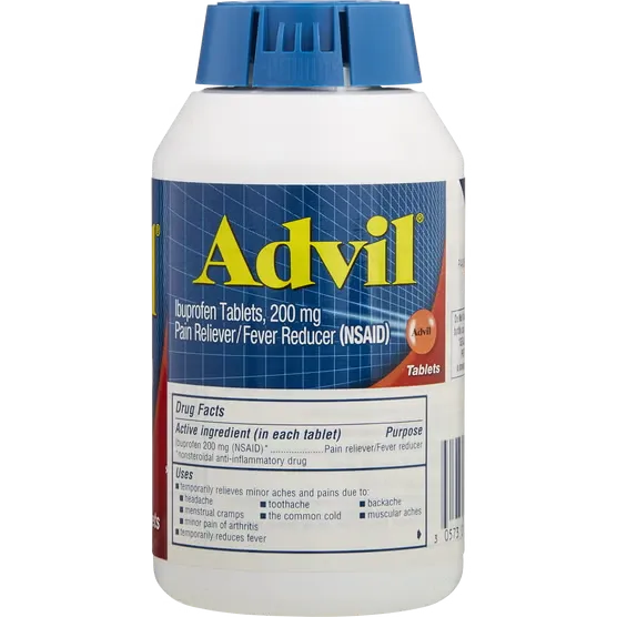Advil Ibuprofen Tablets 200 mg 360 Count - drug facts label