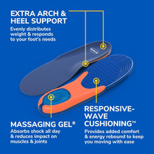 Dr. Scholl’s Extra Comfort Support Insoles Men, Size 8-14, 1 Pair: All-Day Comfort Shoe Inserts with Massaging Gel for Big & Tall Men, 200lbs+, Wide Feet - Arch Support Inserts for Men, Trim to Fit