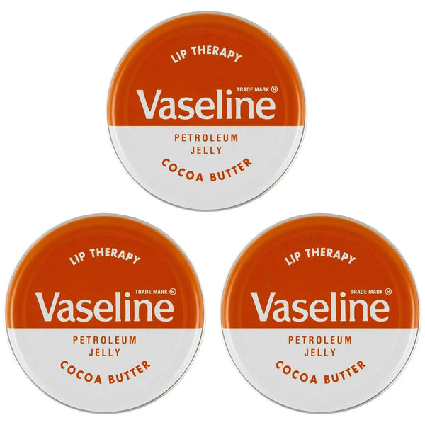 VASELINE Lip Therapy - Lip Balm - Cocoa Butter -20g/ 0.70 oz (Pack of 3)