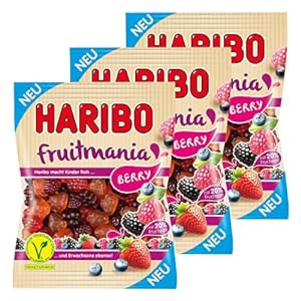 Haribo Gummy Candies Fruitmania Berry Gummies 175g (Pack of 3) - Real Prime Deals