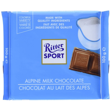 Ritter Sport, Alpine Milk Chocolate, 3.5-Ounce Bars - Pack of 12