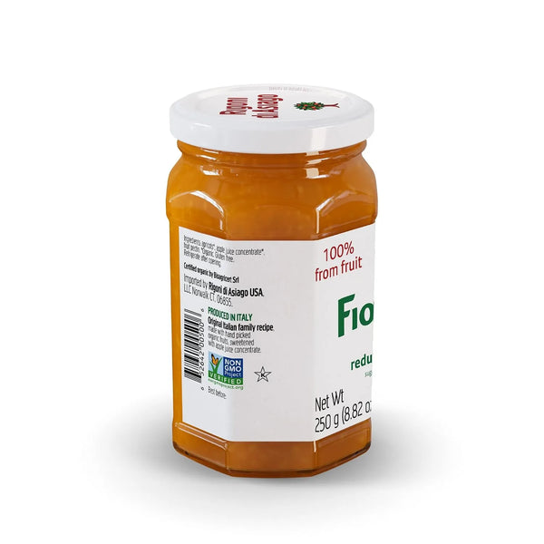 Rigoni di Asiago Fiordifrutta Apricot Spread 8.82 oz - back label ingredients
