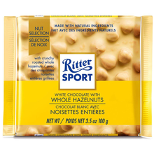 Ritter Sport White Chocolate with Whole Hazelnuts 100g/3.52oz (Pack of 8)