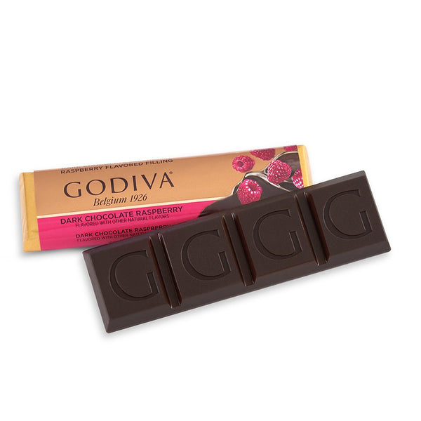 Godiva Belgium Dark Chocolate with Raspberry Bar 1.5 oz (Pack of 24) – Premium Belgian Dark Chocolate
