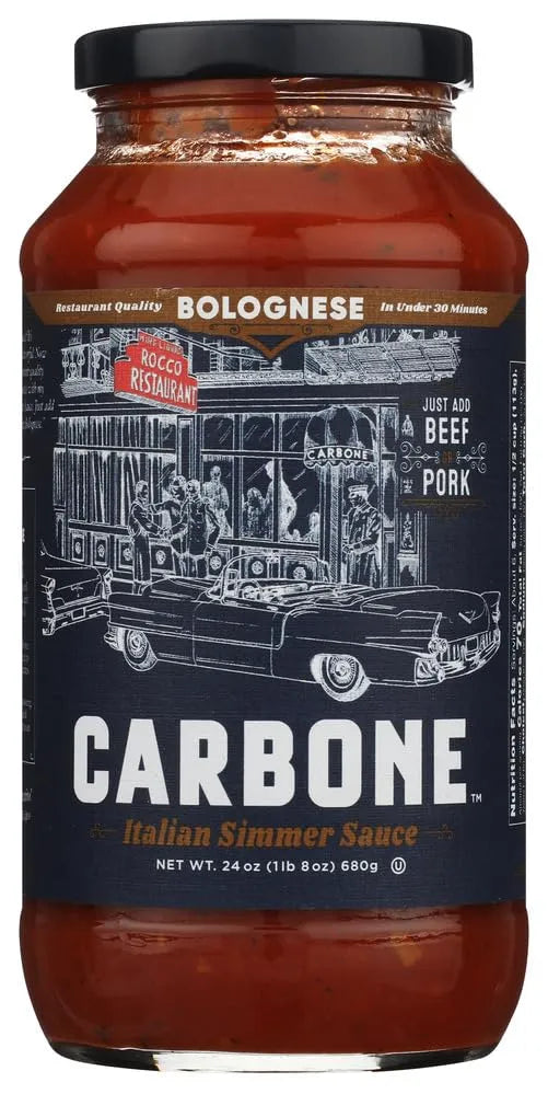 Carbone Bolognese Simmer Sauce 24oz - jar front label