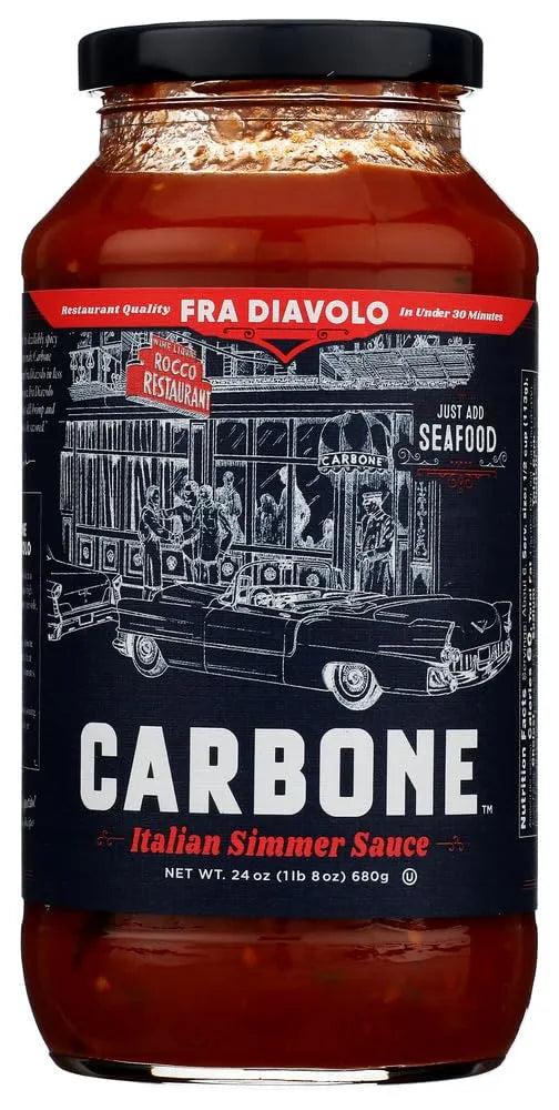 Carbone Fra Diavolo Simmer Sauce 24oz - jar front label