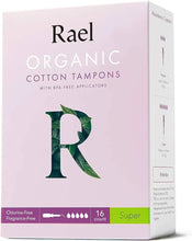 Rael Organic Cotton Tampons Super 16 Count - front of box