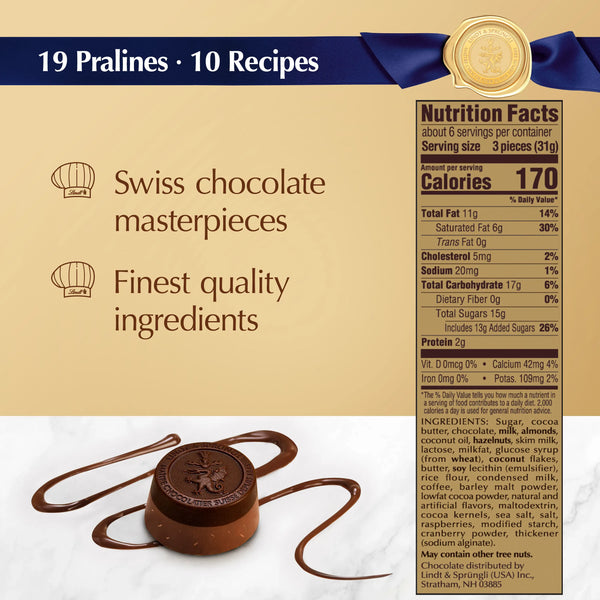 Lindt Swiss Luxury Selection Pralines Gift Box 6.8 oz - assorted pralines