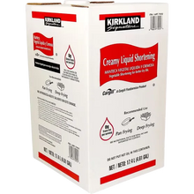 Kirkland Signature Creamy Liquid Shortening 17.4 L - bulk box label