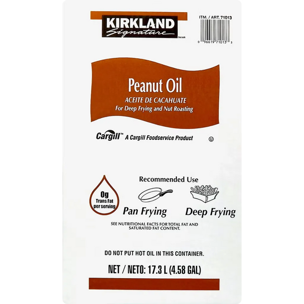 Kirkland Signature Peanut Oil 17.3 L - bulk deep frying oil