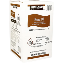 Kirkland Signature Peanut Oil 17.3 L - bulk box label