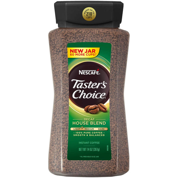 Nescafe Taster's Choice House Blend Decaffeinated Instant Coffee, 14 Ounce