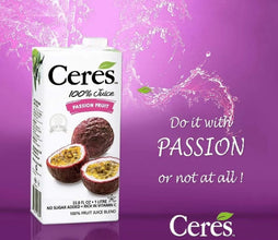 Ceres Passion Fruit 100% Juice Blend, No Sugar Added, Rich in Vitamin C, 33.8 fl oz (1 L)