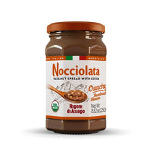 Rigoni di Asiago Nocciolata Crunchy Hazelnut Spread 8.82 oz - jar front label