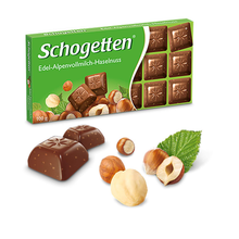 Schogetten Alpine Milk Chocolate with Hazelnuts Bar Candy Original German Chocolate