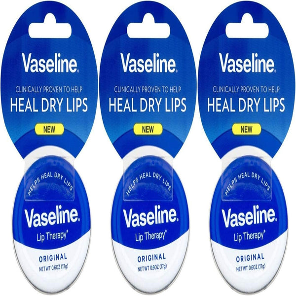 VASELINE Lip Therapy - Lip Balm - Original -20g/ 0.70 oz ( Pack of 3 )