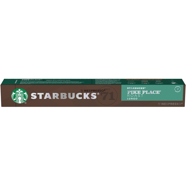 Starbucks Nespresso Pike Place Espresso Roast Coffee Pods 10 pods, pack of 1