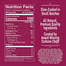Carbone Roasted Garlic Alfredo Sauce 15oz - ingredients back label