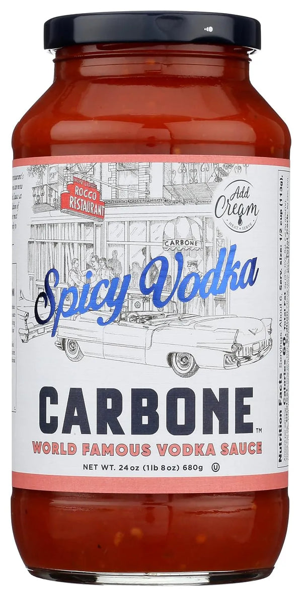Carbone World Famous Spicy Vodka Sauce 24oz - jar front label