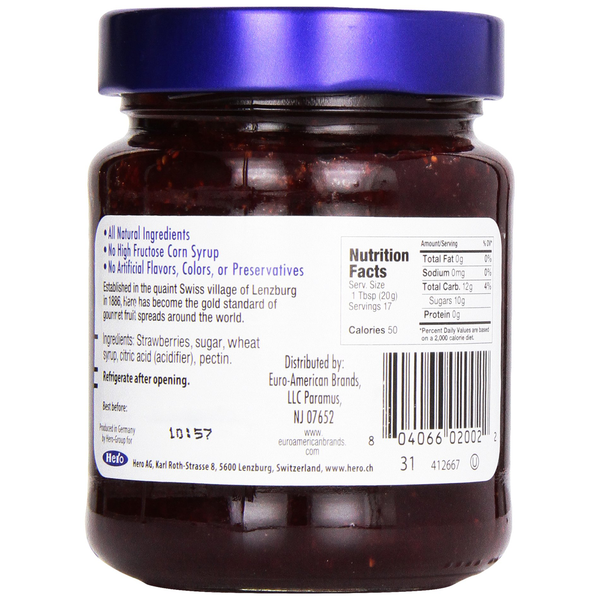 Hero Strawberry Fruit Spread, 12 oz