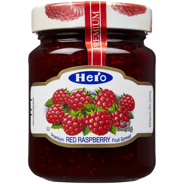 Hero Red Raspberry Premium Fruit Spread 12 Ounce