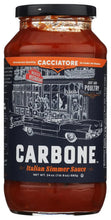 Carbone Cacciatore Simmer Sauce 24oz - jar front label