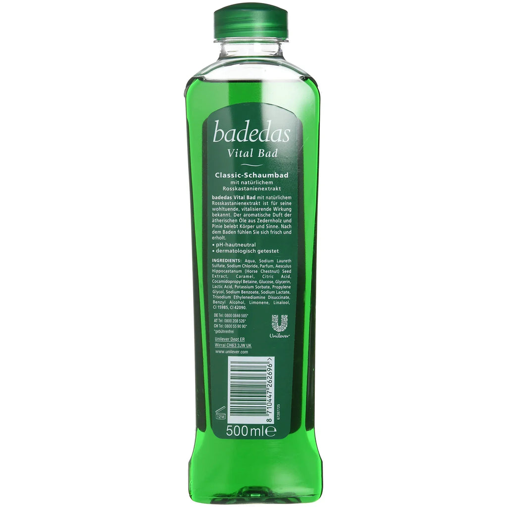 Badedas Vital Bad Classic Bath Additive - 500ml Invigorating Bath Gel With Natural Extracts
