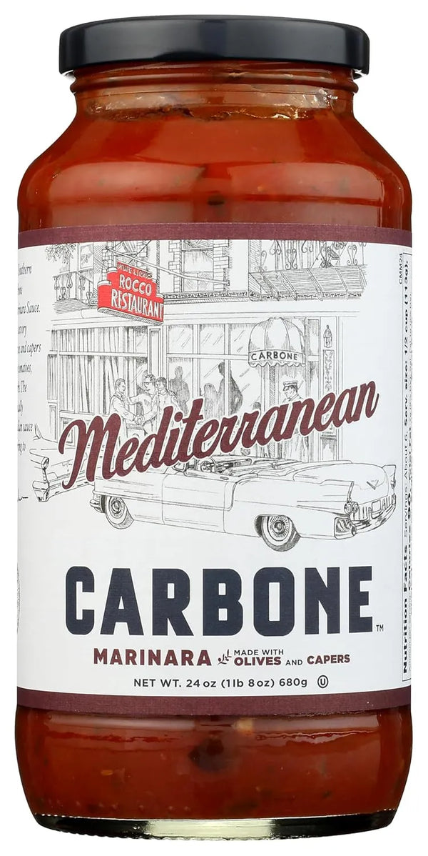 Carbone Mediterranean Marinara Pasta Sauce 24oz - jar front label