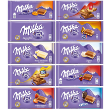 Milka Chocolate Variety Pack of 10 Full Size Bars