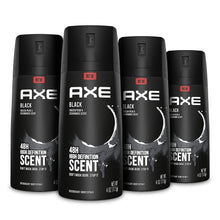 AXE Black body Spray Deodorant Anit-Aerspirant 4 Oz, ( Pack of 12 )