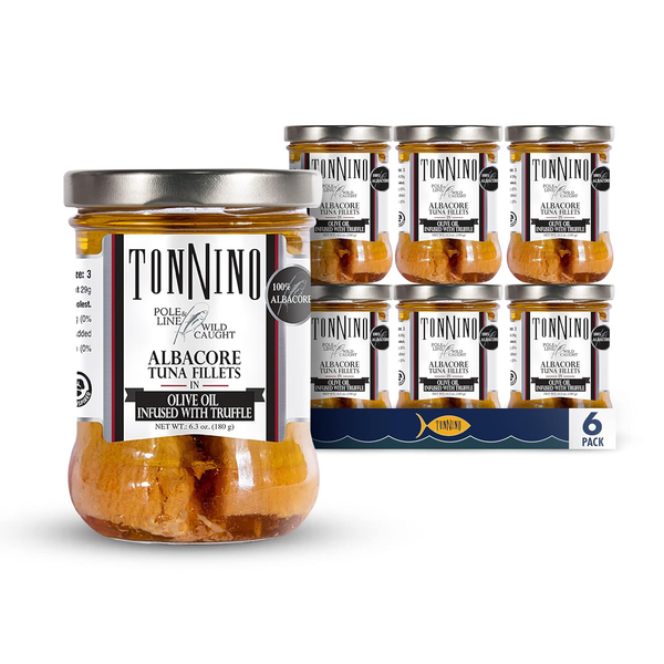 Tonnino Albacore Tuna in olive oil in Truffle 6.3oz - 6-Pack