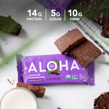 ALOHA Chocolate Fudge Brownie Organic Protein Bar lifestyle image 3