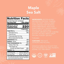 ALOHA Maple Sea Salt Protein Bar unwrapped showing texture and maple syrup ingredient