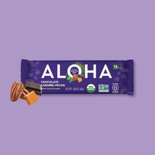 ALOHA Chocolate Caramel Pecan Organic Protein Bar front package