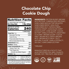 ALOHA Chocolate Chip Cookie Dough Organic Protein Bar 12-count box