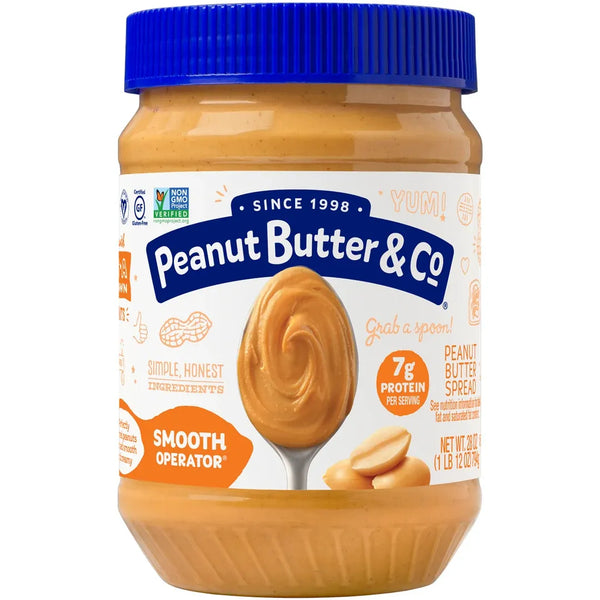 Peanut Butter & Co. Smooth Operator Peanut Butter, Creamy & Smooth Texture, 28 oz Jar