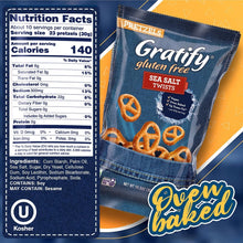Gratify Gluten Free Pretzels Sea Salt Twists 10.5oz - nutrition facts label
