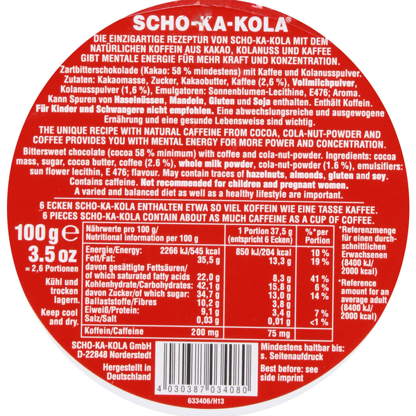 Scho-Ka-Kola - 4x100g