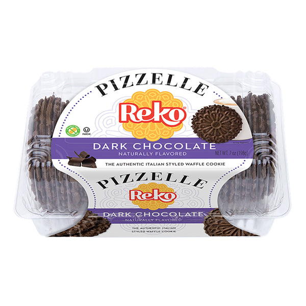 Reko Dark Chocolate Pizzelle Italian Waffle Cookies 7 oz