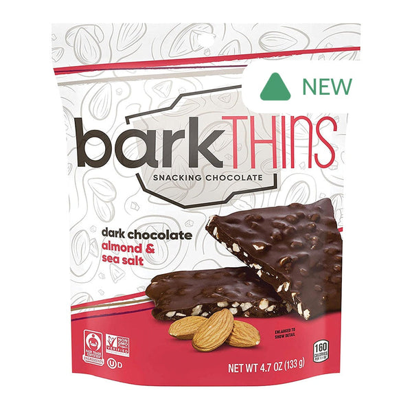 barkTHINS Dark Chocolate Almond with Sea Salt, 4.7 oz bag