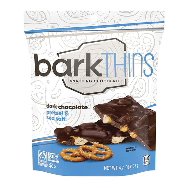 barkTHINS Dark Chocolate Pretzel with Sea Salt, 4.7 oz bag