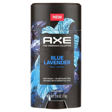 Axe Blue Lavender deodorant stick on a white background