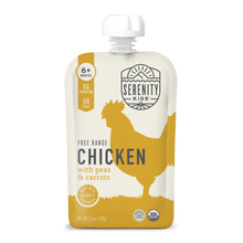 Serenity Kids Free Range Chicken with Peas and Carrots baby food pouch, 3.5 oz